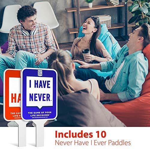Never I Have Ever Paddles, Set of 10