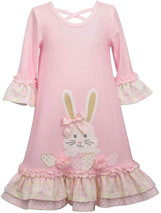 Color Block Easter Bunny Dress for Toddler Girls