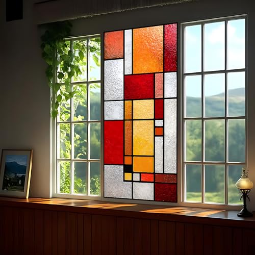 Vinilo para Ventanas Estilo Vidrio Colorido 17.5x39.4 in miniatura 2