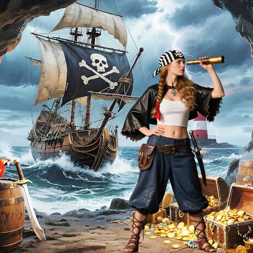 Fondo Fotográfico Barco Pirata 8x6 ft con Cinta miniatura 5