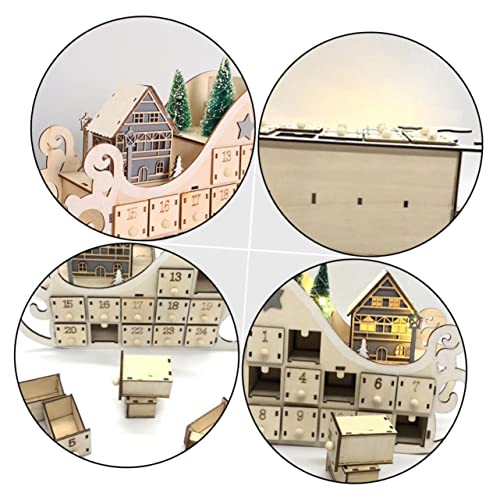 Calendrier en forme de traîneau, décoration de bureau élégante et durable - 6