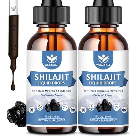 Pure Himalayan Shilajit Liquid Supplement - Energy & Immune Support, Contain 85+ Trace Minerals & Fulvic Acid, Pure Shilajit Resin Liquid Drop for Men & Women, Natural Flavor, 1 Fl Oz (2 Pack) Cover