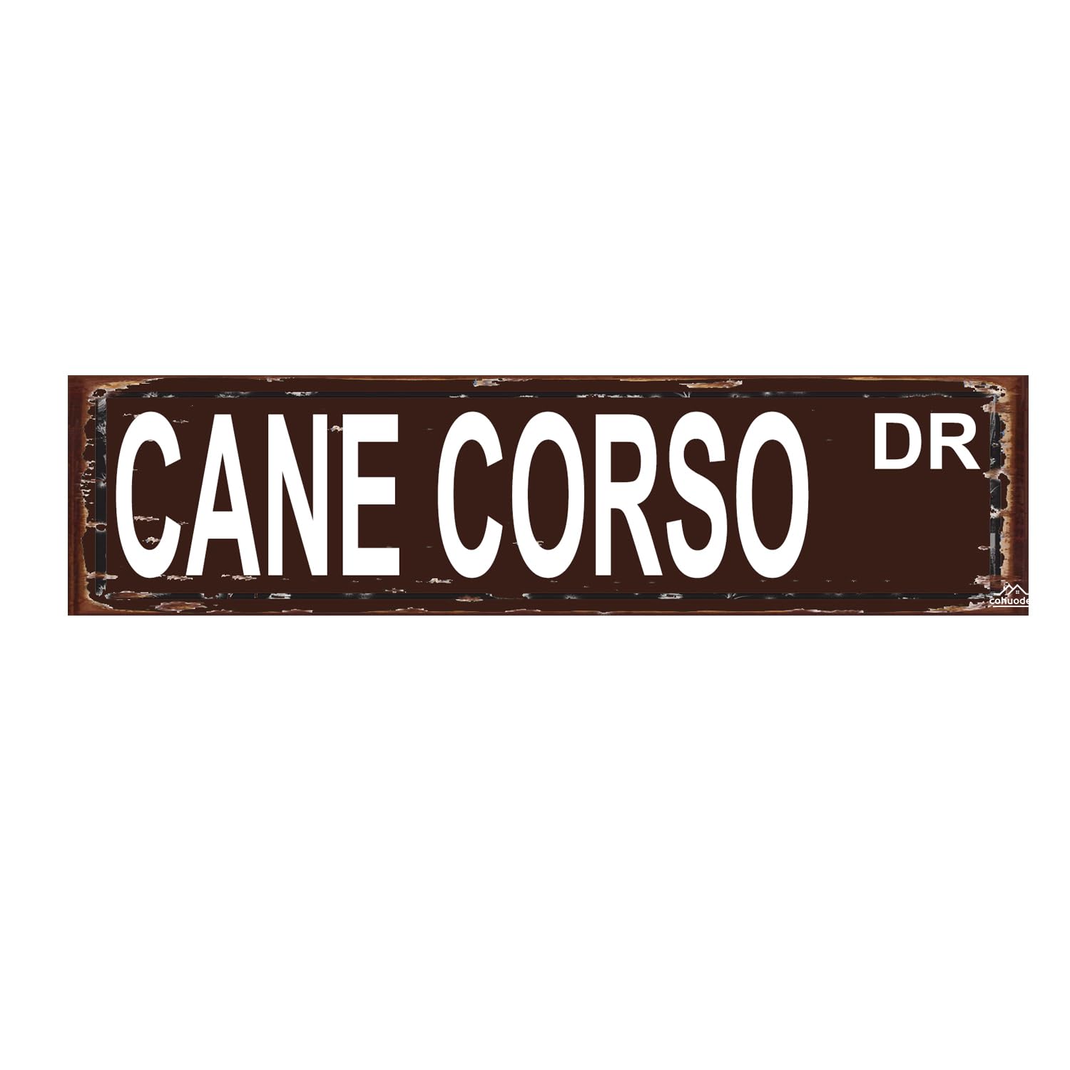 Cane Corso DR Sign Dog Lover Funny Street Sign Novelty Sign for Door Name Plate Plaque Home Patio Garden Bar Farm House Garage Wall Decor Metal Tin Sign 4x16 Inch