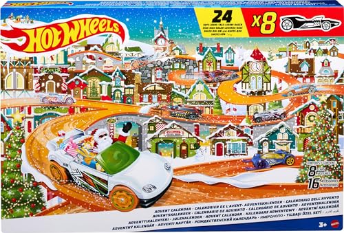 Calendario de Adviento Hot Wheels 2023 con 8 Autos 1:64 miniatura 7