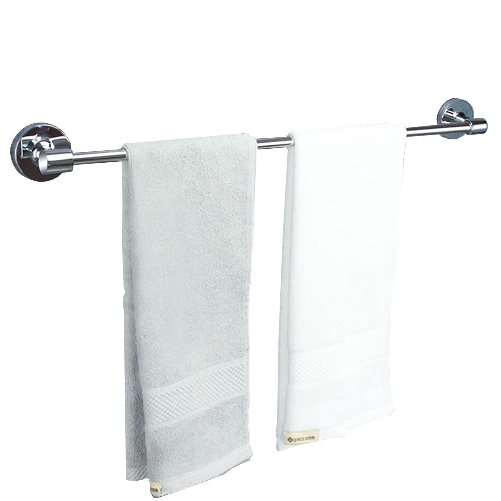 LMYSXAOZ Wall Mounted Towel Bar Rails,Bathroom Holder 40-120cm Rack,304 Stainless Steel Rail,Single Rod-Screws Mounting (Size : 60cm)