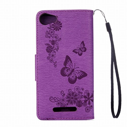 LEMORRY per Wiko Jerry Custodia Pelle Cuoio Flip