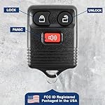 KeylessOption Key Fob Replacement 3-Button for 2005 2006 2007 2008 2009 2010 2011 2012 2013 2014 2015 Ford F150 Explorer Ranger Mustang Lincoln Mazda Mercury Keyless Entry Remote Car Control - 2 Pack - Image 5