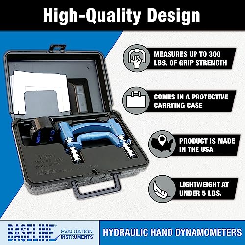 Image of Baseline 12-0247 Digital LCD Hydraulic Hand Dynamometer, 300 lbs Capacity