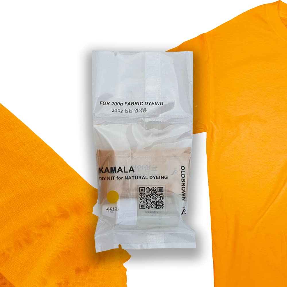 Kamala Natural dye kit for Fabric, Mango Yellow Color, Cloth dye, Cotton Rayon dye, tie dye, DIY, Plant, Botanical, #28