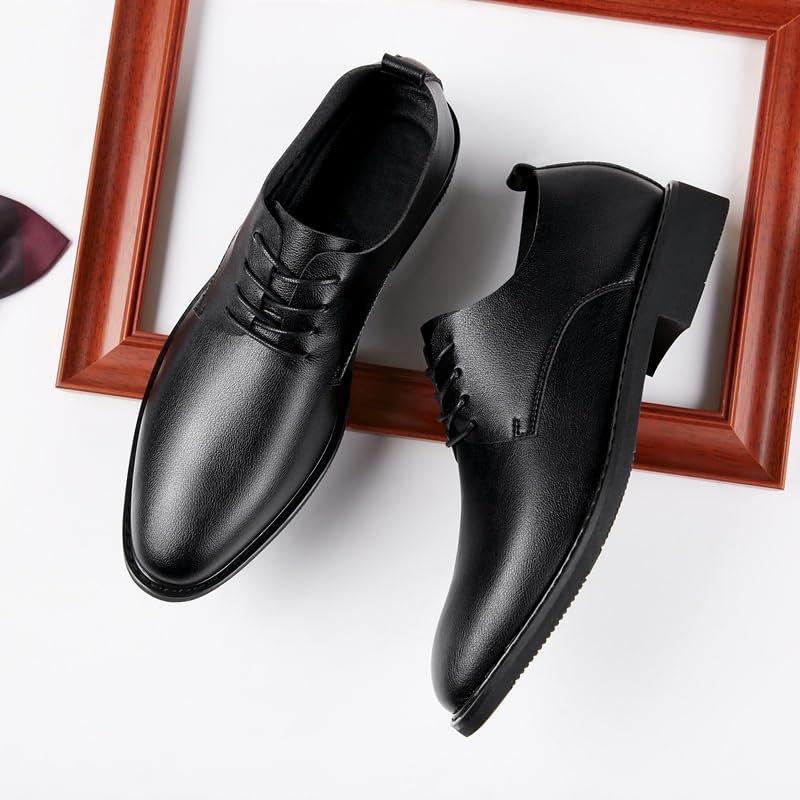 Formal Shoes Dress Oxford for Men Leather Cap Toe Design Fashion Lace Up Outdoor Non Slip Office Business3