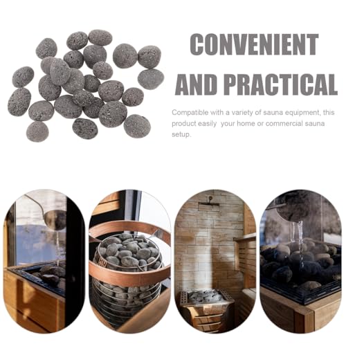 DIYEAH Saunasteine 1 Kg Naturstein Heizsteine Für Trockensauna Und Dampfsauna Saunaofen Ersatz Vulkansteine Für Innen Und Außen Saunasteinpackung Mit Mineralreicher Zusammensetzung