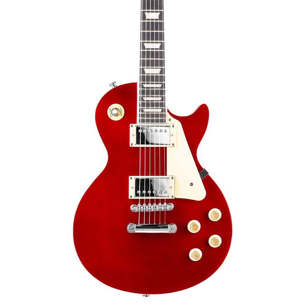 Max GigKit SC E Gitarre, E Gitarren Set mit Gitarrenverstärker, Tasche, Plektrum, Stimmgerät, Instrumentenkabel, Ersatzsaiten, Gitarrengurt, 22 Bünde - Rot