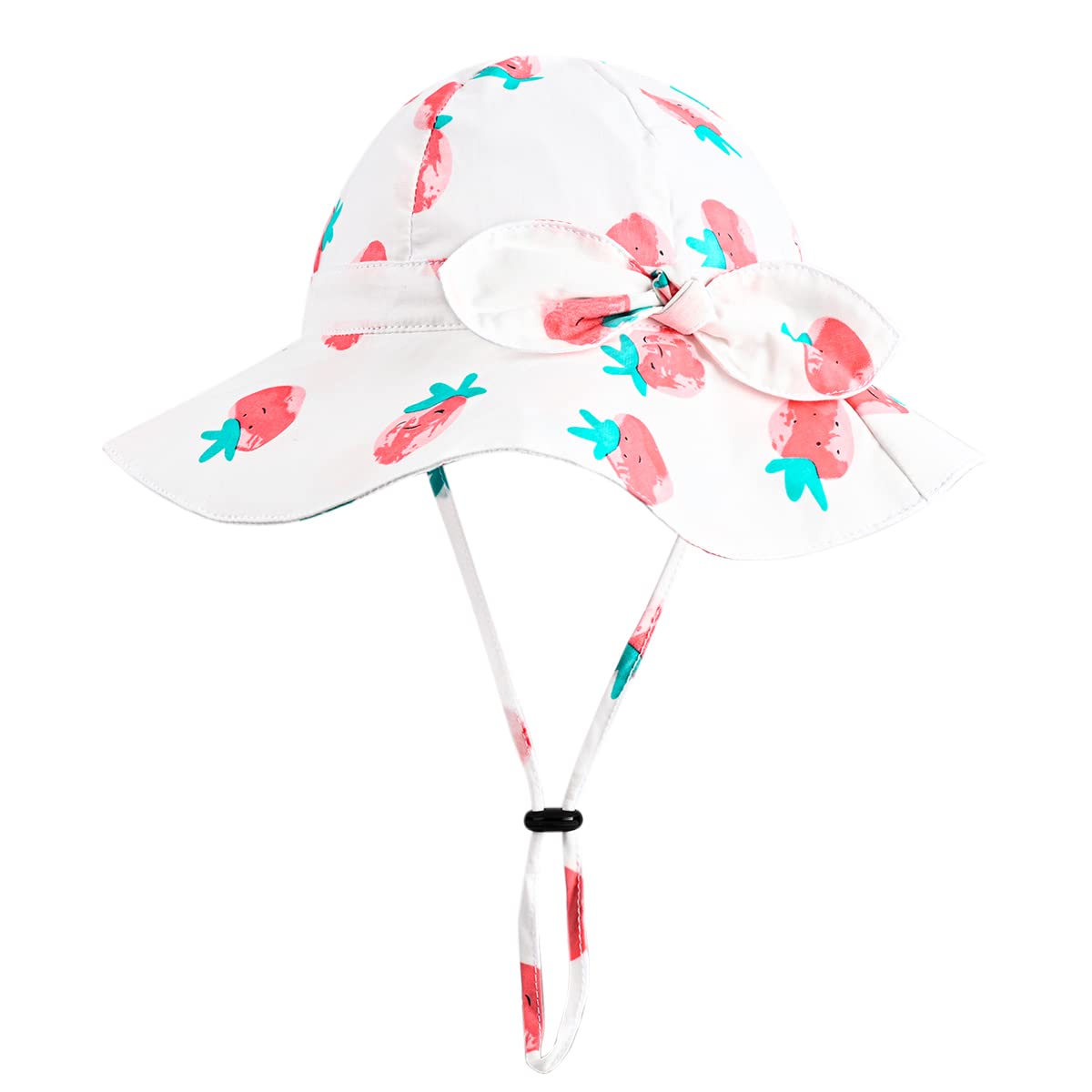 DANMY Baby Girl Wide Brim Bucket Hats with UPF 50+ Outdoor Adjustable Beach Hat with Sun Hat