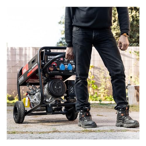 Motosoldadora (gasolina) XS200 (máx. 5.500W, depósito 18 l, AVR, Powered by Honda, ruedas, alerta aceite, electrodos 1,6-4,0mm, 2 tomas 230V, protección térmica y panel digital) - Imagen 6