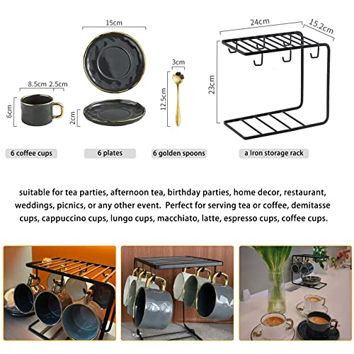 Porcelain-Espresso-Coffee-Cup-Set-with-Saucers-Spoons-and-Metal-Stand8-oz-Luxury-Cappuccino-Milk-Royal-Cups-for-Latte-Cafe-Mocha-Cappuccino-Gold-Trim-Exquisite-Set-of-63-Color