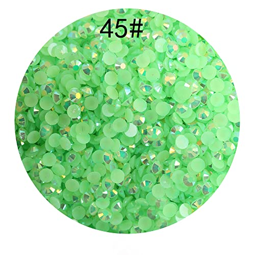 50000Pcs Rhinestones For Crafts, Nail Gems Rhinestones Flatback Round Ab Crystal Glass Diamond Fluorescent Rhinestone, Charms Stones Jelly Rhinestones For Nail Art Makeup Clothes Shoes Cup Diy Crafts #TOP1
