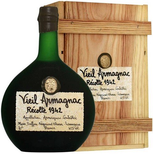 Marie Duffau Vieil Armagnac Récolte 1942 Jahrgangs-Armagnac 0,7l in Holzkiste