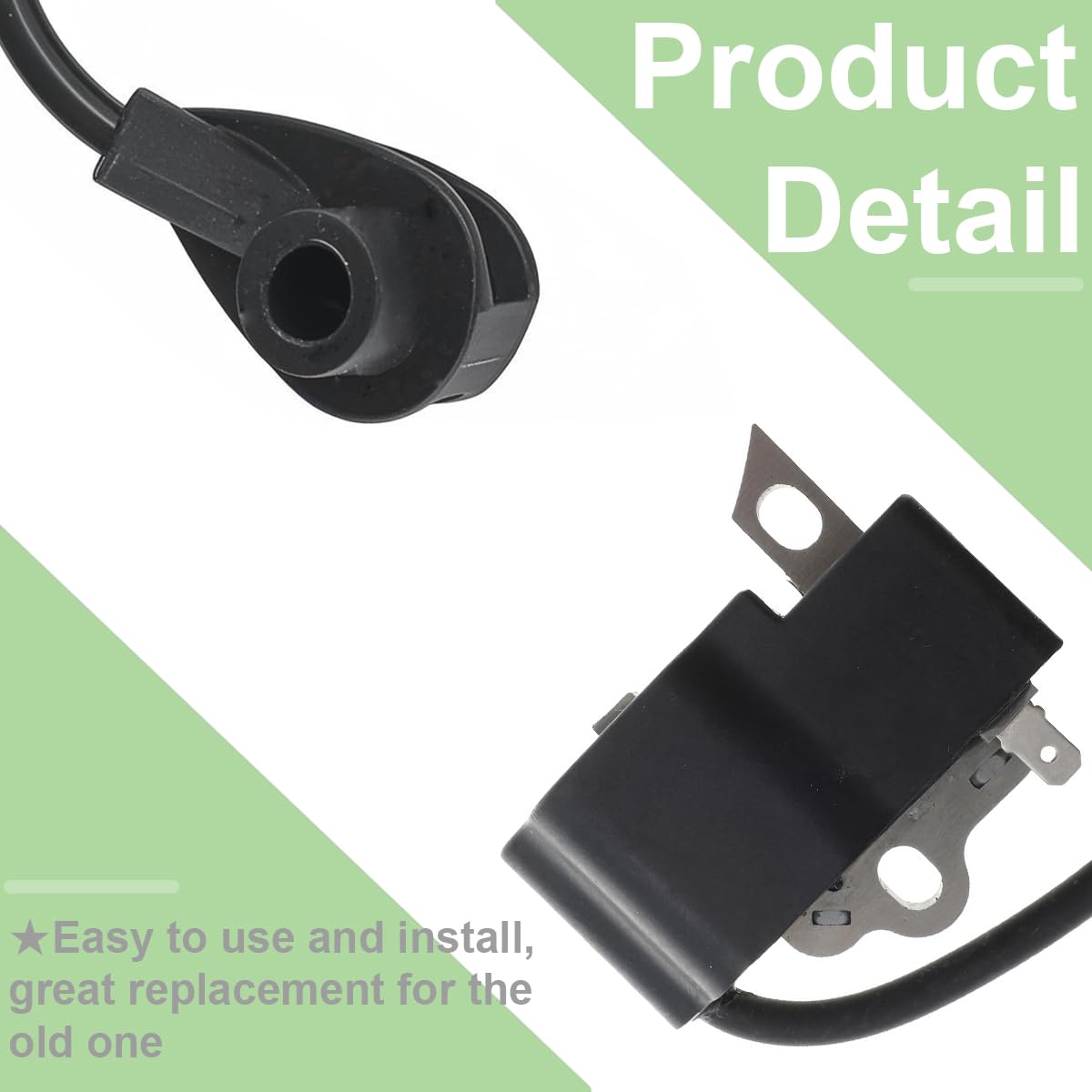 ZAMDOE Zündspulenmodul für Stihl HS81 HS81R HS81RC HS81T HS86 HS86R Heckenschere Freischneider Ersatzteile 4237 400 1302 4237-400-1302, mit Zündkerze