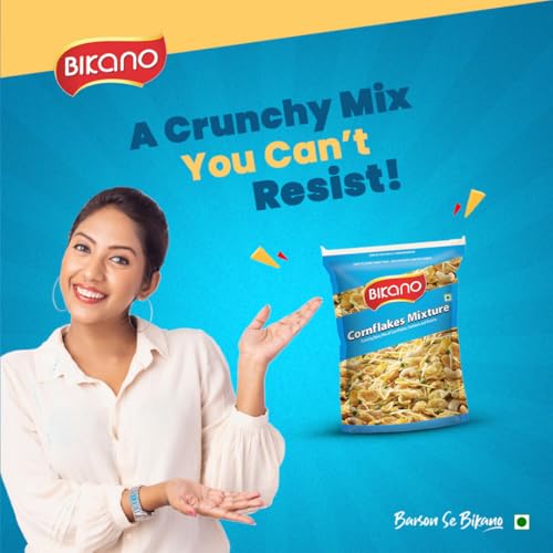 Image of Bikano Cornflake Mixture | Crispy & Crunchy Snacks | Cornflakes Namkeen 400g (Pack of 2)