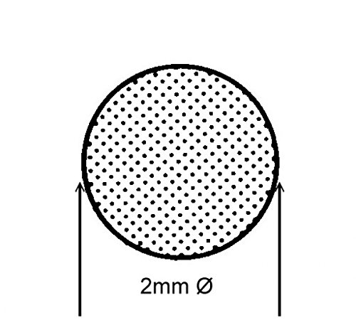 Preisvergleich Produktbild 2mm Ø - 10m - Moosgummidichtung Rundschnur Schwarz - MR 10020