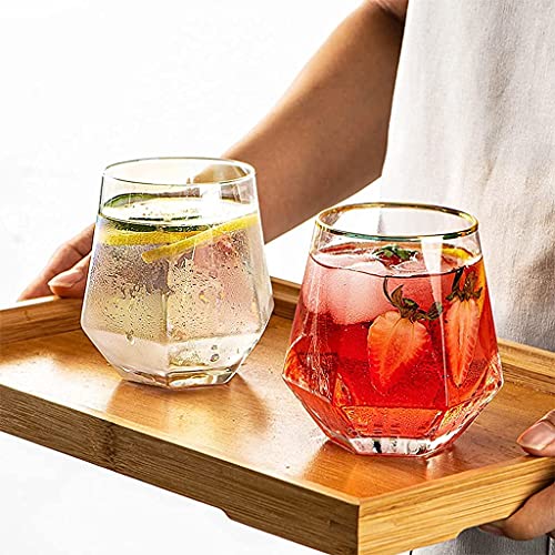 Image of bellemax 300ML Juice and Water Glass Stylish Crystal Highball Drinking Glasses, Medium Size Tumbler Glasses for Juice, Water, Milk, lassi, Cocktails and Sharbat (TR-07, 6 Count (Pack of 1))