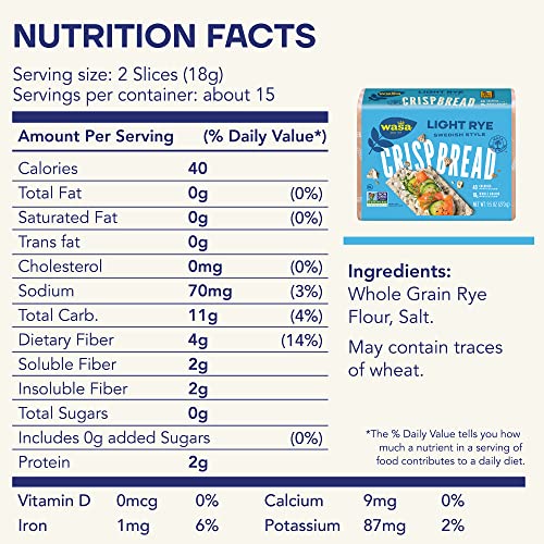 Wasa Light Rye Crispbread, 9.5 Ounce (Pack Of 12) #TOP3