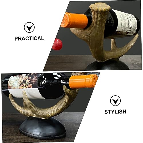 Soporte rústico de resina para botellas de vino miniatura 4