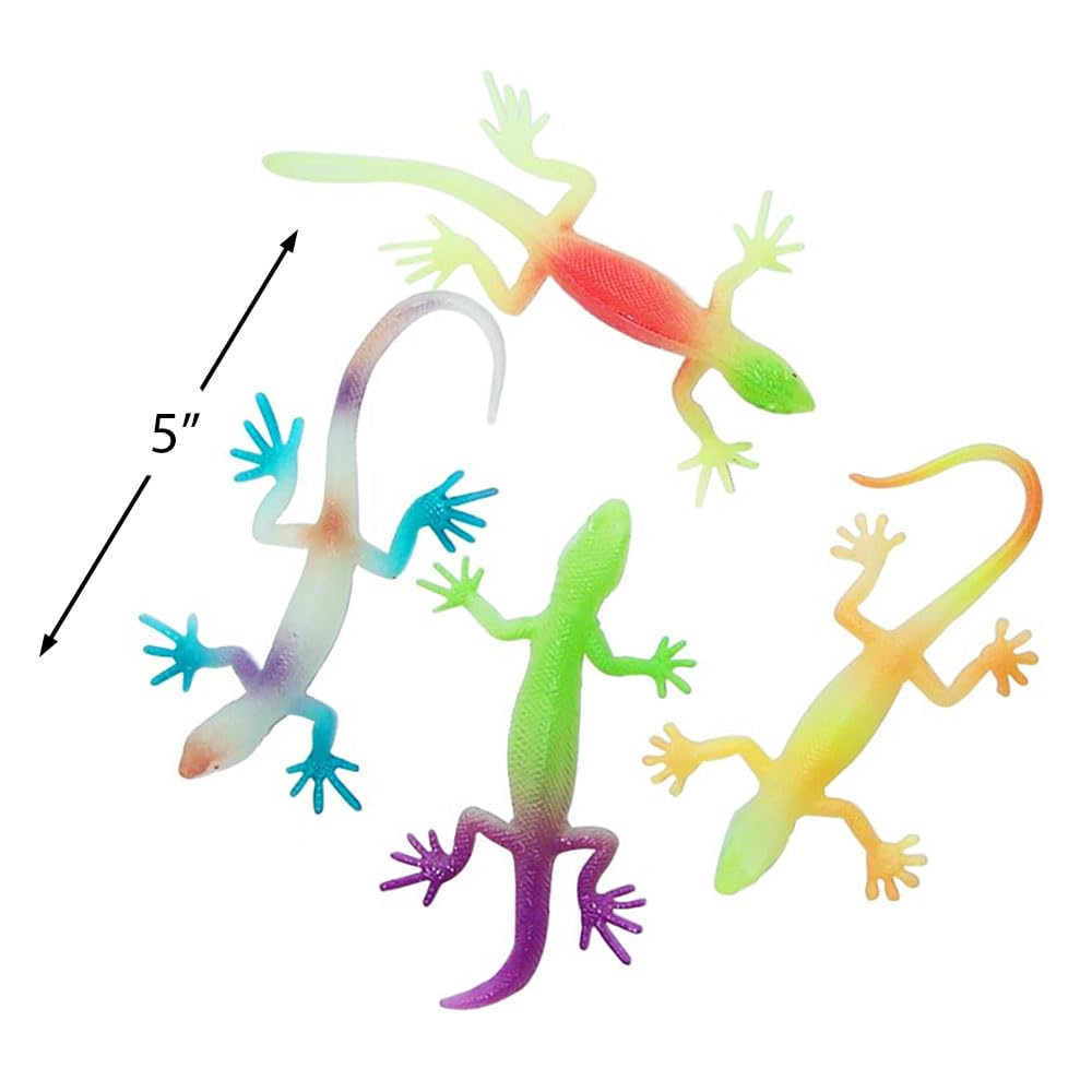 Fun Express Glow in The Dark Neon Painted Lizards - Toys - 12 Pieces