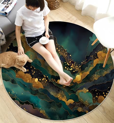 Tapis design marbre fluide, revêtement de sol chic et doux à poils ras - 7