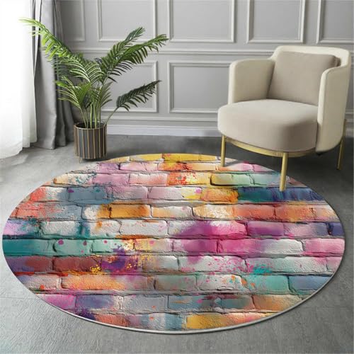 Tapis salon style industriel effet briques pour chambre - 2