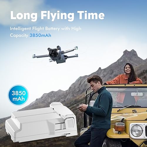 Image of Intelligent Flight Battery Plus(2 Packs) with Bi-Directional Charging Hub for DJI Mini 4 Pro /Mini3 /Mini 3 Pro,3850mAh 47 Mins Flight Time