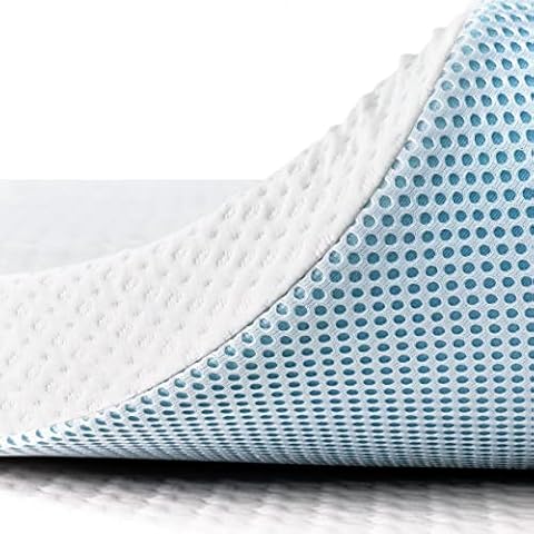 subrtex 2 Inch Gel-Infused Memory Foam Bed Mattress Topper High Density Cooling Pad Removable Fitted Cover Ventilated Design (Twin XL)
