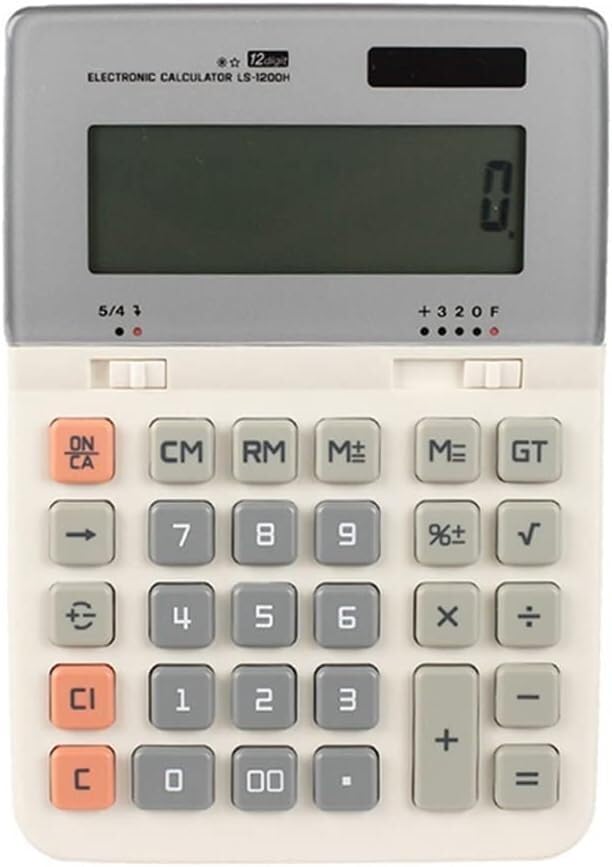 Calcolatrice da Tavolo, calcolatrice Classica Durevole Contabilità finanziaria Denaro Grande Doppia Alimentazione Grande Schermo Pulsanti Grandi Desktop Solare