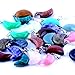20pcs Small Moon Shape Healing Chakra Beads Crystal DIY Stone Random Color Gemstone Pendants for Necklace Earring Jewelry Making
