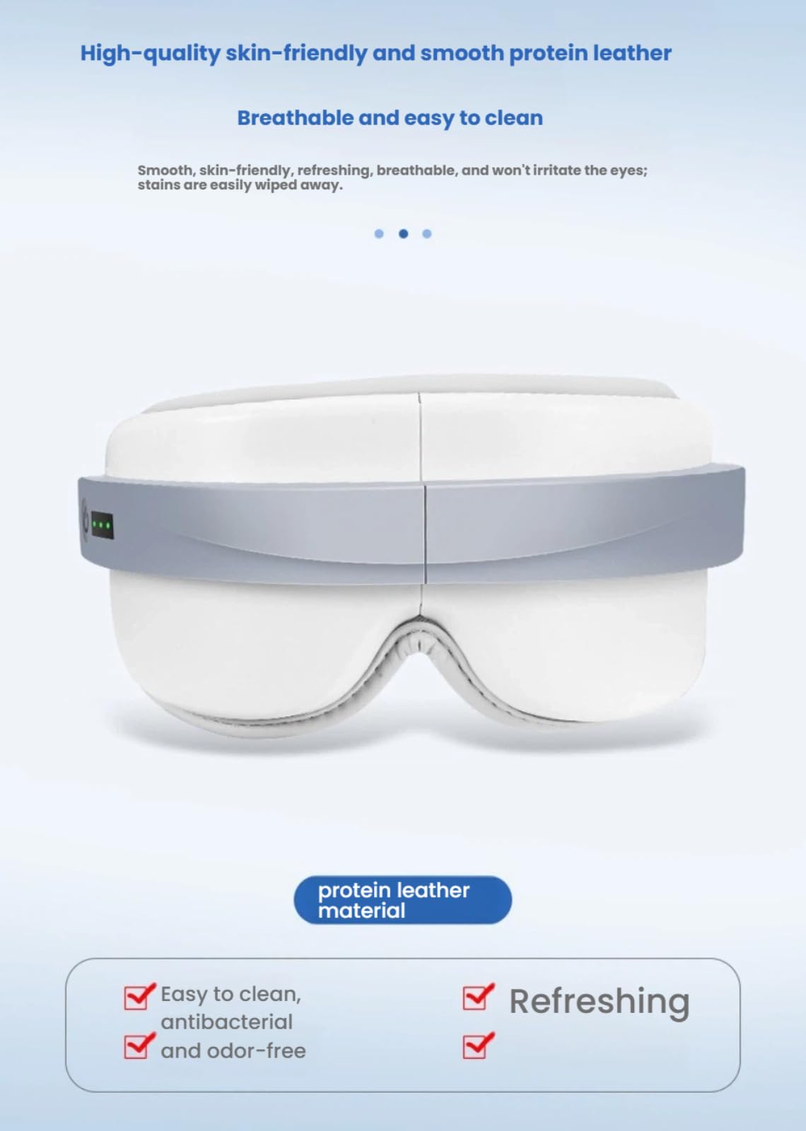 Masajeador de ojos inteligente con calor de grafeno, vibración y música integrada, dispositivo de masaje de ojos recargable plegable, máscara portátil para el cuidado de los ojos cansados, ojos secos