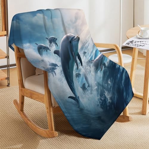Plaid dauphin douillet pour vos soirées cinéma cocooning sur le sofa - 8