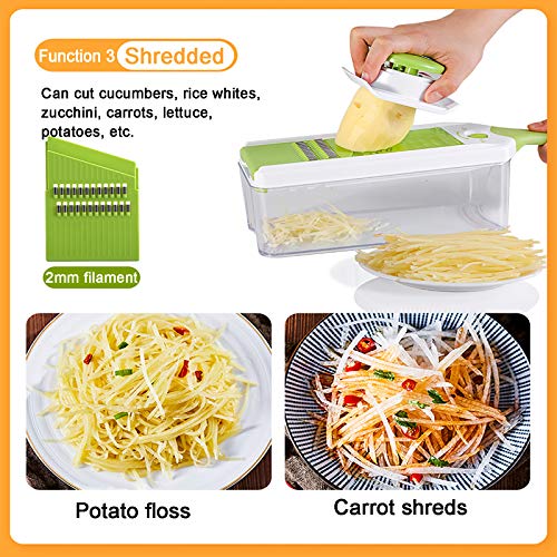 Cortador Manual de Ensaladas Multifuncional Verde miniatura 4