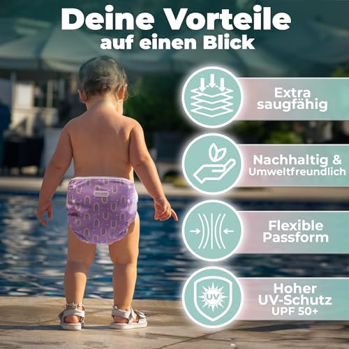 KIDVERSE Schwimmwindel Baby 0-3 Jahre - Schwimmwindeln wiederverwendbar – Ansicht 2
