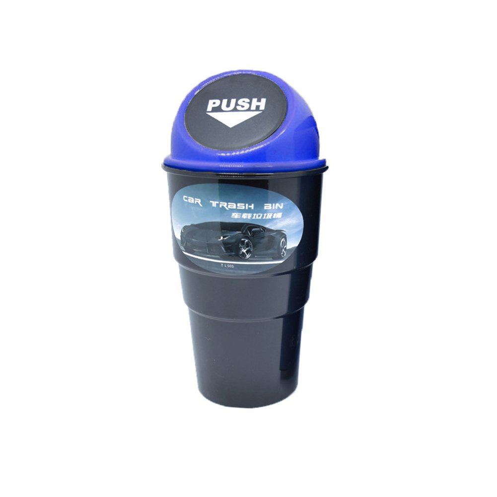 Car Trash Bin, Portable Mini Car Garbage Bin Rubbish Trash Can Plastic Storage Box Organizer Blue One Size