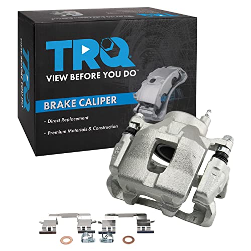 Image of TRQ Front Left Brake Caliper w /Bracket Drivers Side