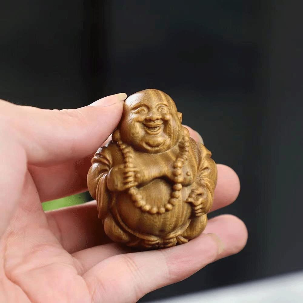 Amazon｜七福神 布袋 天然緑檀木 仏像 コレクション ミニ 布袋の