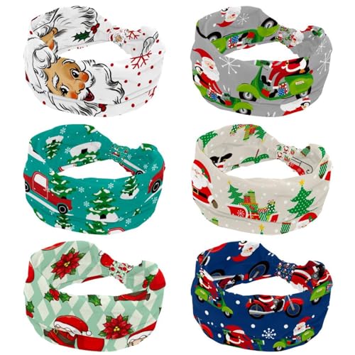 Diademas de Papá Noel antideslizantes con absorción de sudor para yoga y running de mujer