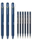 Pilot FriXion Ball Knock Retractable Erasable Gel Ink Pens, Extra Fine Point 0.5mm, Blue Black Ink,...