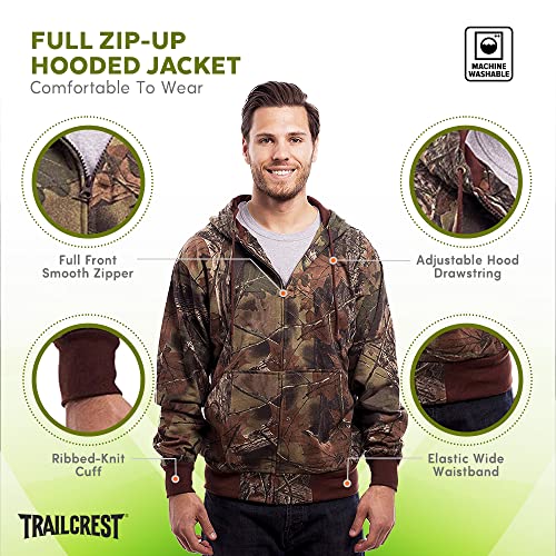 TrailCrest by Treel Men's Zip Up/Pullover Hoodie Sweatshirt, Stylish Camo Jacket, Outdoor Activities, Hunting, Casual Wear4