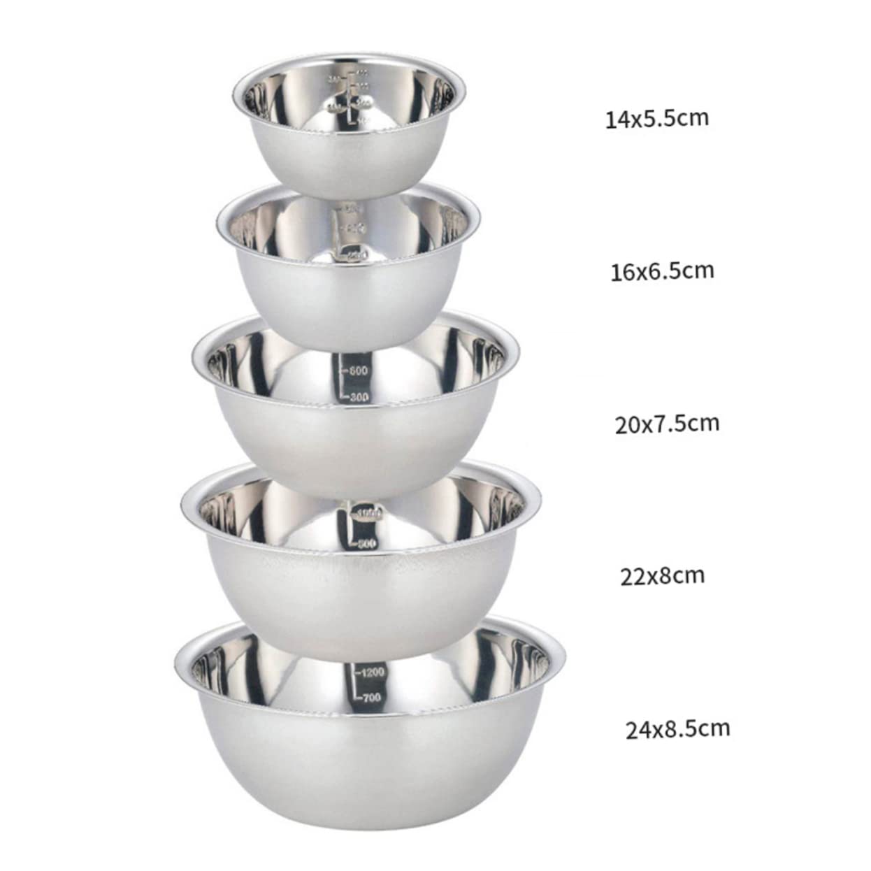 Garneck 5pcs Stainless Steel Camping Bowls Lightweight Outdoor Rice and Soup Bowls Compact Bbq Tableware for and Clean for Adventures and Picnics