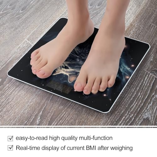 Báscula digital de baño con vidrio templado y pantalla LED miniatura 5