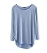 Shawhuaa Womens Casual Long Sleeve Asymmetric Hem T-shirt