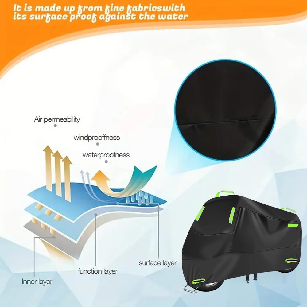 Waterproof Outdoor Bike Protection Waterproof Motorcycle Cover For Yamaha FJR 1300 2001-2024 - All Weather Oxford Protection Motorcycle Cover Waterproof