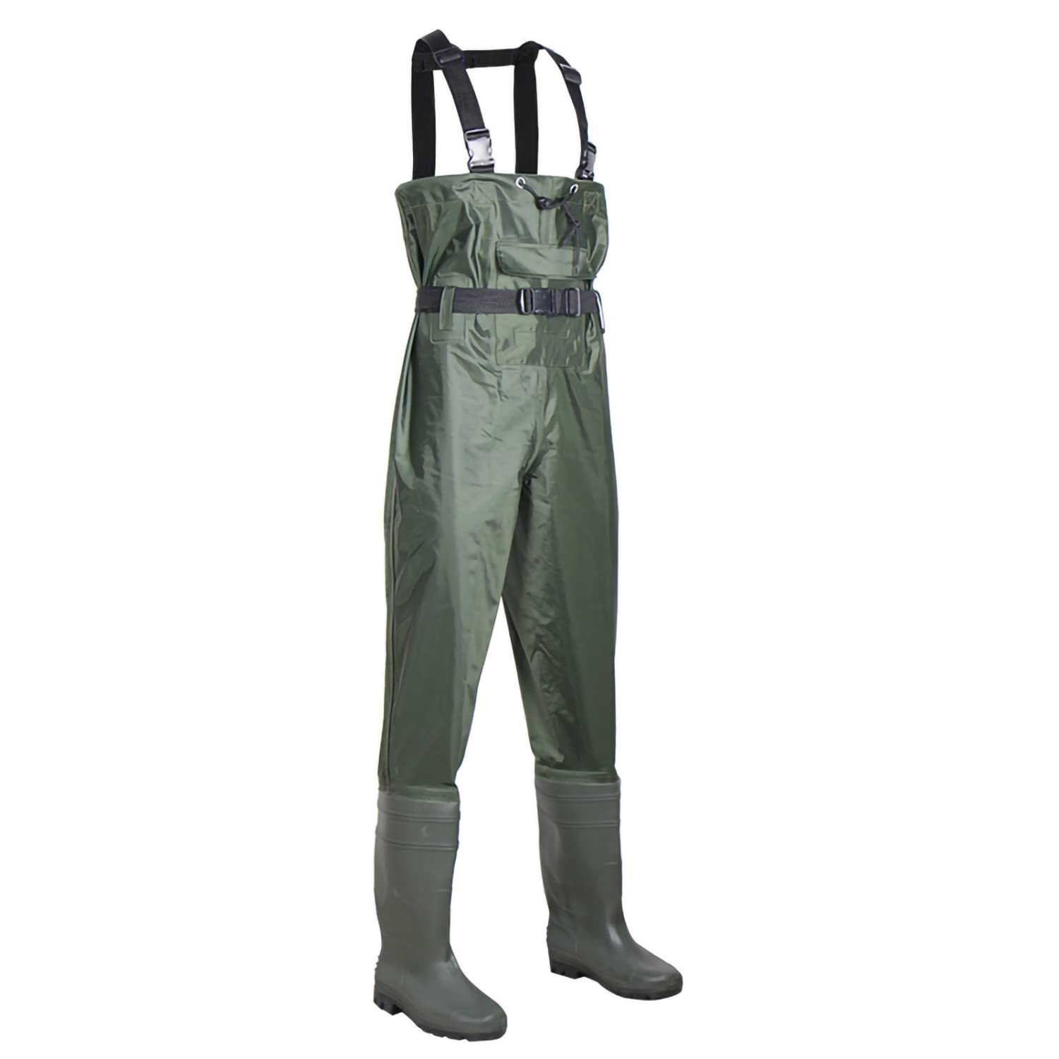 Wathose wasserdichte Herren Anglerhose Nylon mit Stiefeln Angelhose Atmungsaktive Wathosen Teichhose Angelbekleidung für Angeln Jagen Bootfahren Fliegenfischen