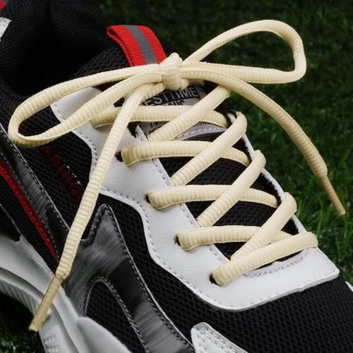 Image of 2 Pairs Oval Athletic Shoelaces 33 Colors 1 /4 inch Half Round Shoe Laces for Sneakers